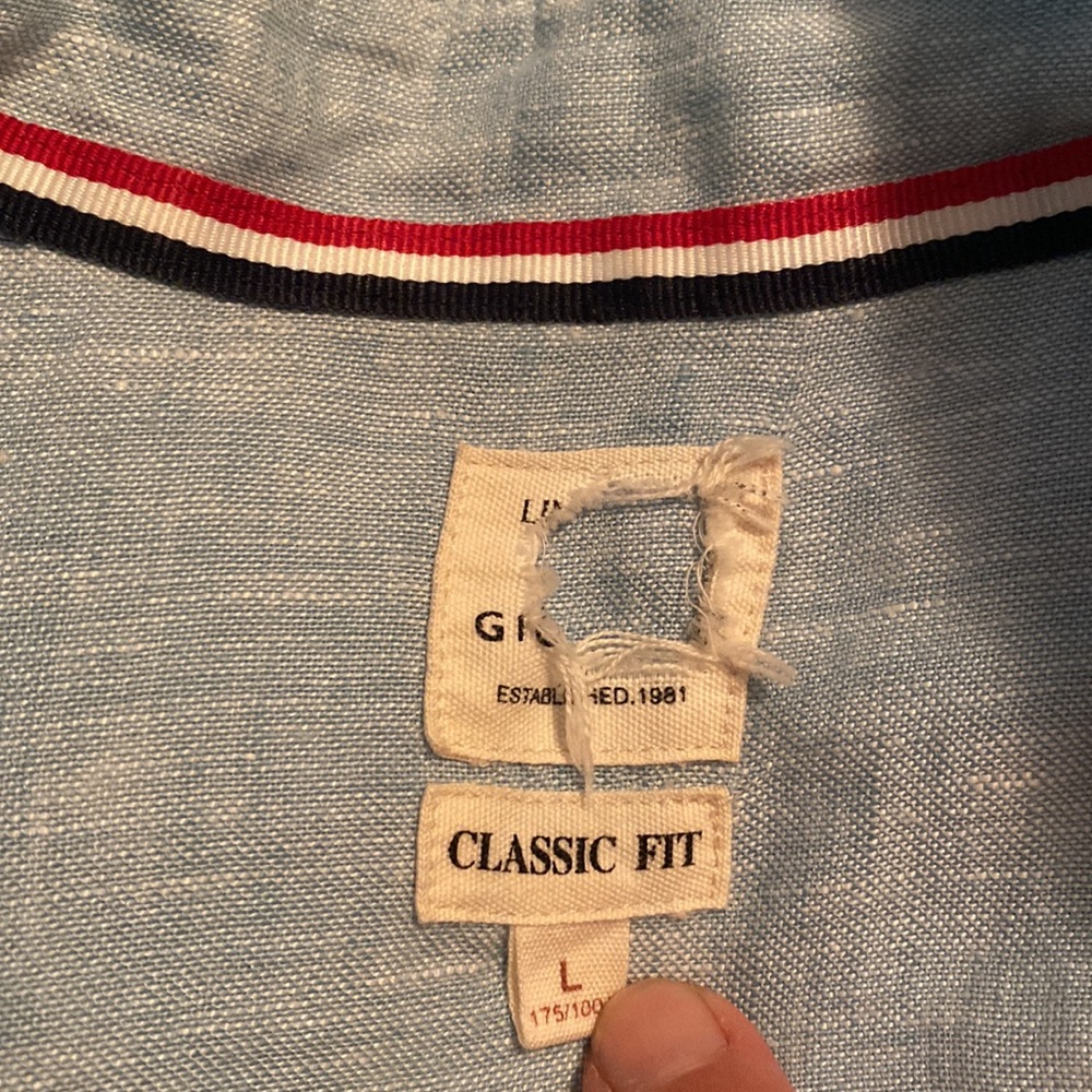 Light Blue Linen Button Up - Picture 5 of 5
